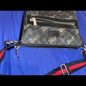 Black Gucci men handbag